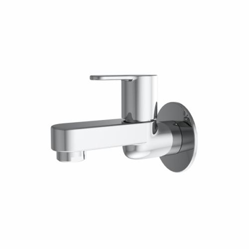 Bib Cock Short Body with Wall Flange Chrome